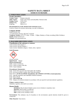 safety data sheet