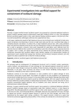 Experimental investigations into sacrificial support for containment of