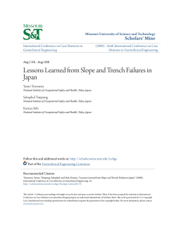 Lessons Learned from Slope and Trench Failures