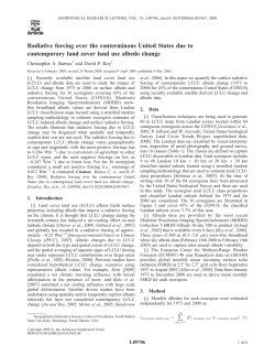 Radiative forcing over the conterminous United States due to