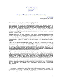 Educational reform in Argentina: past, present and future tendencies