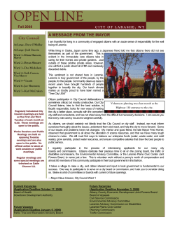 OPEN LINE - City of Laramie