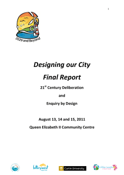 Designing our City Final Report