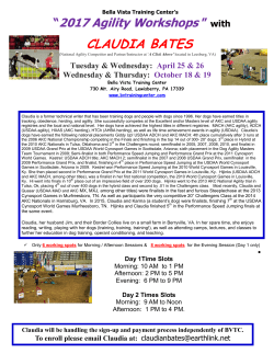 claudia bates - Bella Vista Training Center