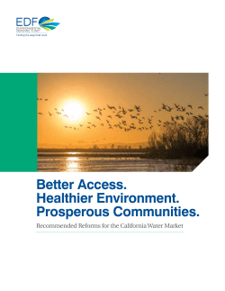 Better Access. Healthier Environment. Prosperous Communities.