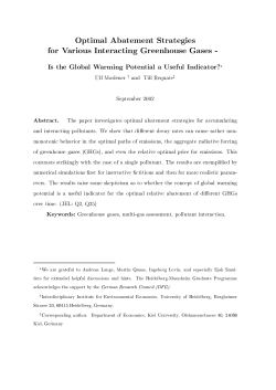 Optimal Abatement Strategies for Various Interacting Greenhouse
