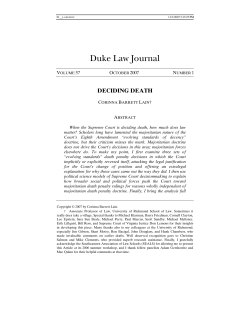 Deciding Death - Duke Law Scholarship Repository