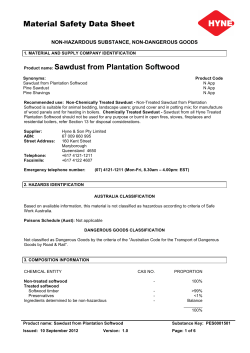 Sawdust from Plantation Softwood_SDS