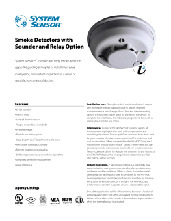 Smoke Detectors with Sounder and Relay Option
