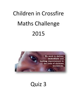 Sample Quiz 3 - CIC Maths Challenge