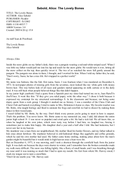 Sebold, Alice: The Lovely Bones