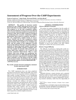 Assessment of Progress Over the CASP Experiments