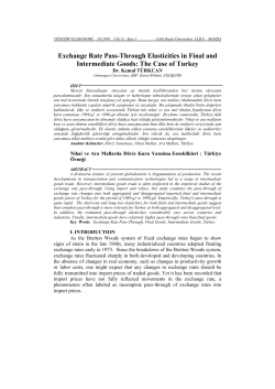 Exchange Rate Pass-Through Elasticities in Final and Intermediate