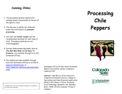 Processing Chile Peppers - Colorado State University Extension