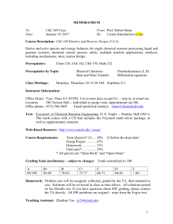 ChE 349 Class From