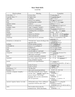 Basic Math Skills word list 2&times;[9&minus;  5&minus;3  ]=14