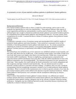 A systematic review of post-marital residence patterns in