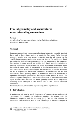 Fractal geometry and architecture: some interesting