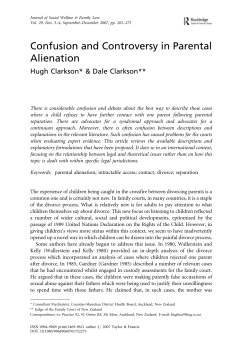Confusion and Controversy in Parental Alienation