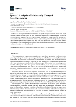 Spectral Analysis of Moderately Charged Rare-Gas Atoms