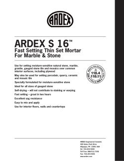 S 16 Tech Data - ARDEX Americas
