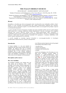 the Italian obsidian sources