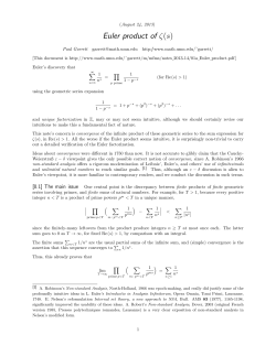 proofs about Euler products - Math-UMN