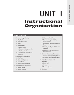 Instructional Organization