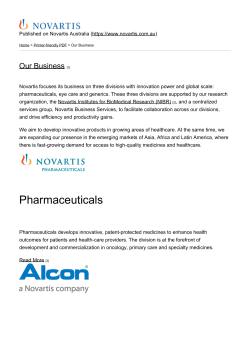 Our Business - Novartis Australia