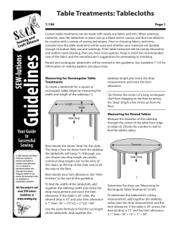 Table Treatments: Tablecloths
