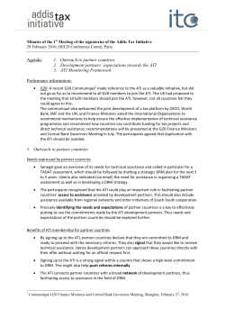minutes of the meeting