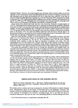 GREENLAND`S ROLE IN THE MODERN ARCTIC