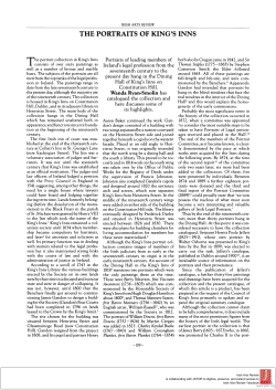 THE PORTRAITS OF KING`S INNS