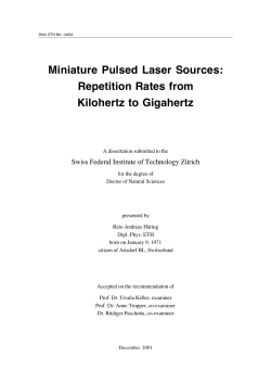Miniature Pulsed Laser Sources: Repetition Rates from Kilohertz to