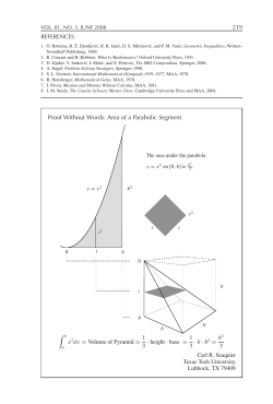 Proof Without Words: Area of a Parabolic Segment