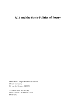 9/11 and the Socio-Politics of Poetry