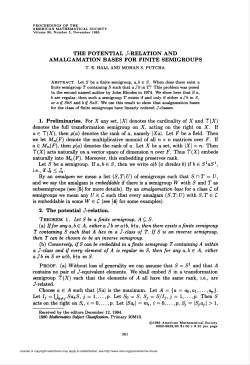 Let Ij = \Jk&yen;:j SakS, j = 1,... ,p. Let So = 5, Sj = S/Ij, j = 1,... ,p. Then 5
