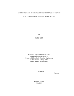 CHIRPLET SIGANL DECOMPOSITION OF ULTRASONIC SIGNAL