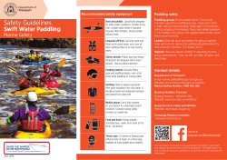 Safety Guidelines - Swift Water Paddling
