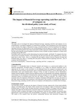 The impact of financial leverage operating cash flow and size of
