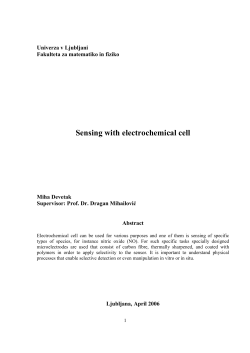 Sensing with electrochemical cell