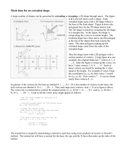 Mesh data for an extruded shape