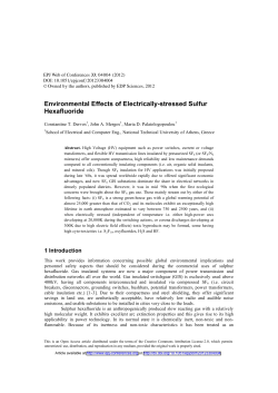 Environmental Effects of Electrically