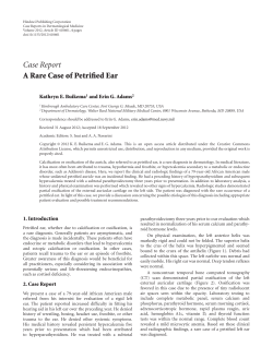 Case Report A Rare Case of Petrified Ear
