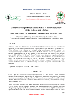Comparative degradation kinetic studies of three biopolymers: Chitin