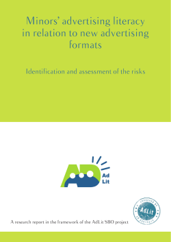 Minors` advertising literacy in relation to new advertising