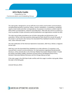 AOA Style Guide - American Optometric Association