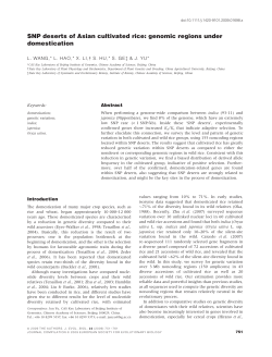 SNP deserts of Asian cultivated rice: genomic regions under