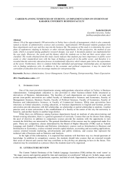 ECOFORUM [Volume 6, Issue 1(10), 2017] Fatih BAYRAM Karab&uuml;k