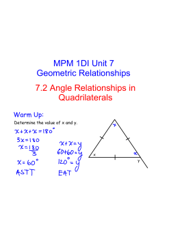 7.2 Angle Relationships in Quadrilaterals